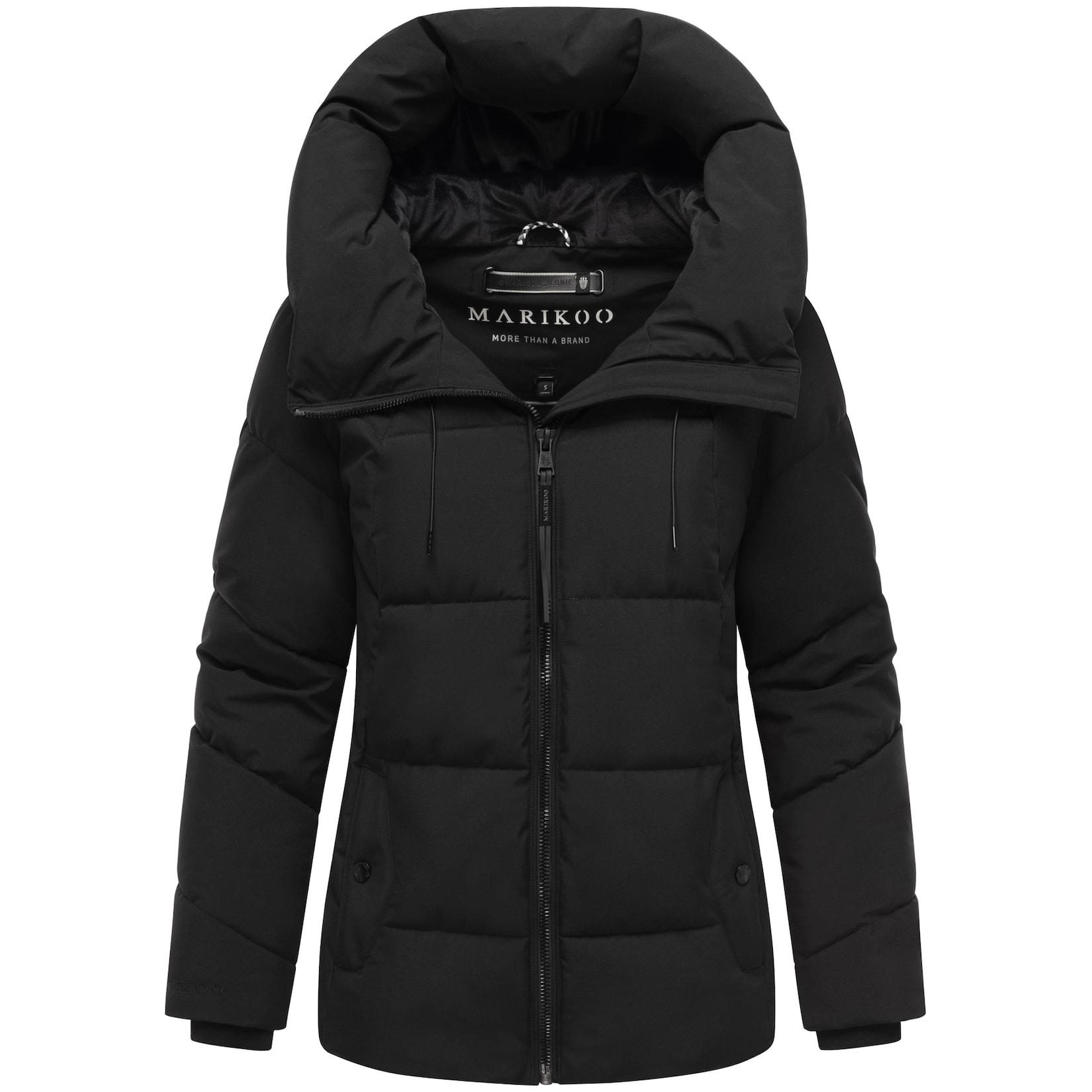 MARIKOO Damen Winter Steppjacke Winterjacke gesteppt warm fleece gefüttert Kuscheltatze