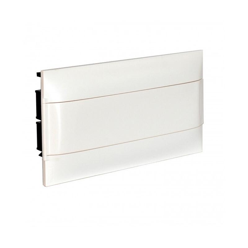 Pannello A Diciotto Moduli + Pannello Di Intonaco Legrand Binario Porta Bianco