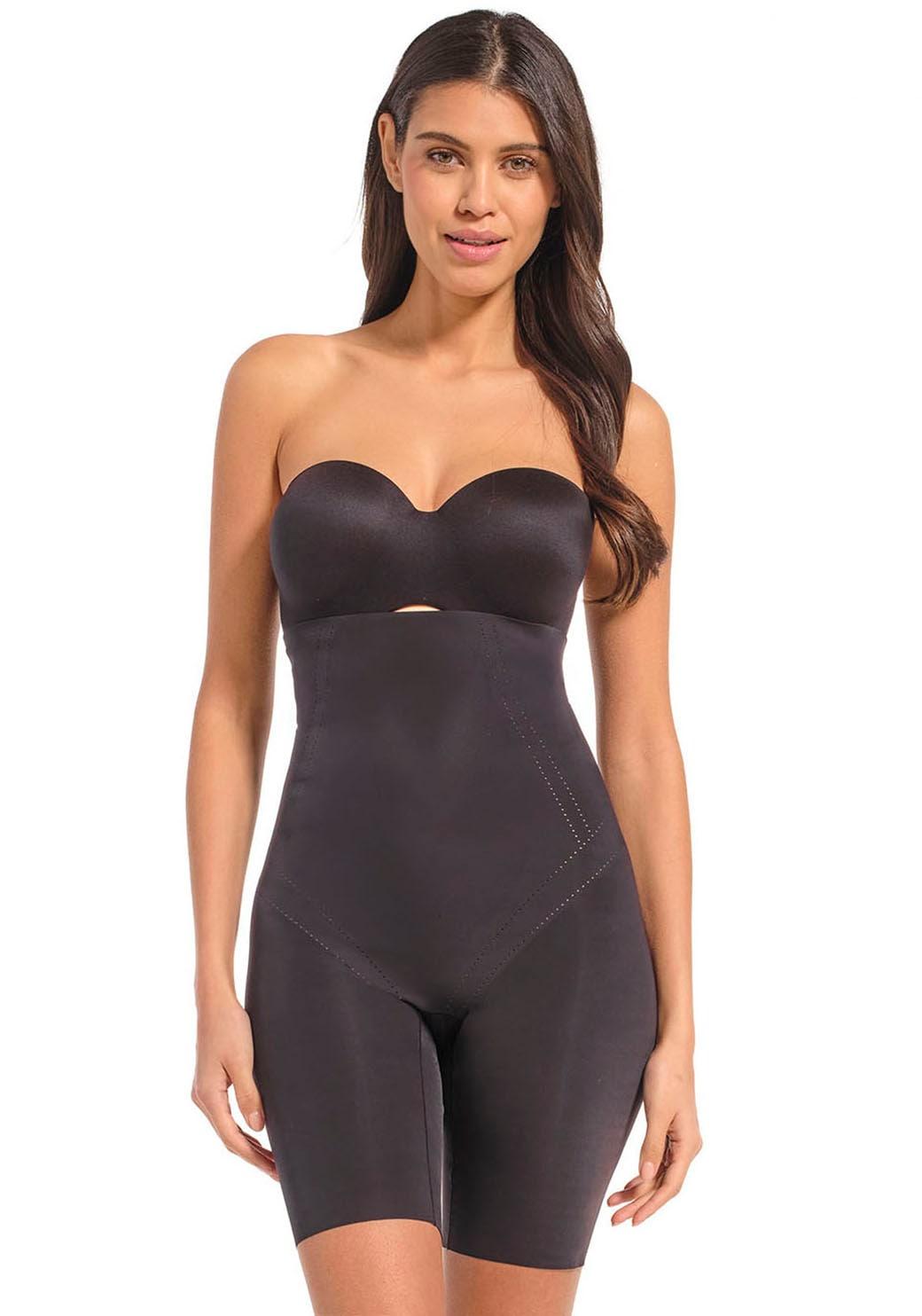 Shapinghose Magic Bodyfashion "Dream Shaper Hi-Bermuda", Damen, Gr. Xl, Schwarz, Microfaser, Obermaterial: 75% Polyamid, 25% Elasthan, KöRpernah, Unterhosen, Atmungsaktiv Und Weich: FüR HöChsten Tragekomfort