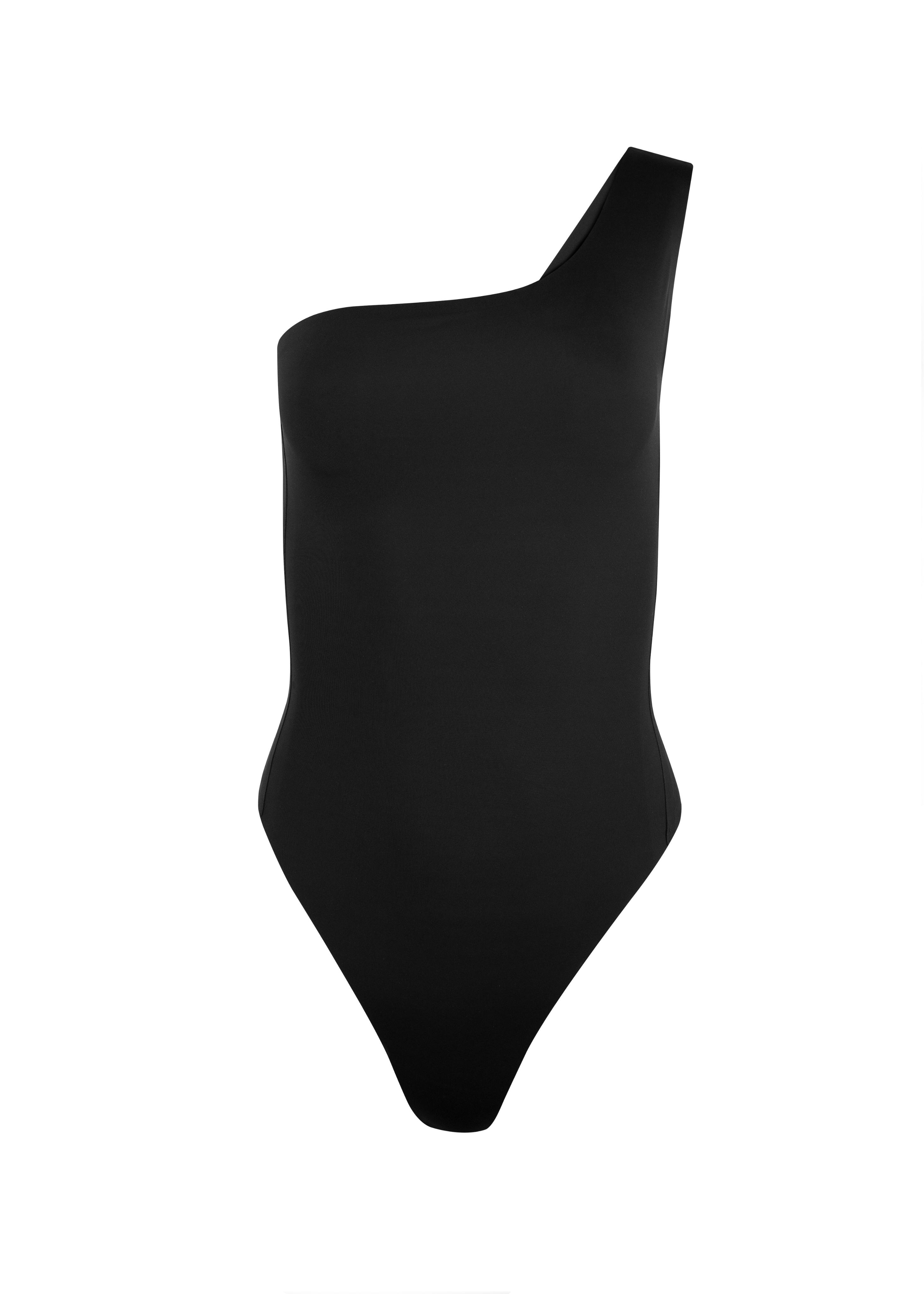 Shaping-Body Magic Bodyfashion "Dream One Shoulder Body", Damen, Gr. Xl, N-Gr, Schwarz, Obermaterial: 83% Polyamid, 17% Elasthan, Unifarben, Bodys, Mit Asymetrischen TräGern
