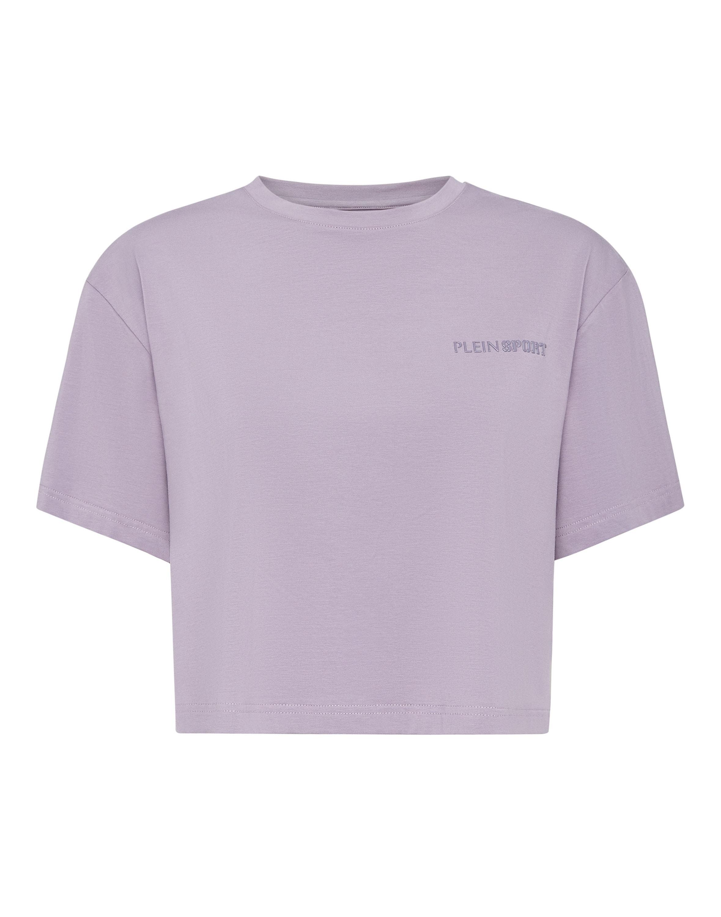 T-Shirt Plein Sport "Scratch", Damen, Gr. S, Lila (73, Lila), Obermaterial: 48% Modal, 47% Baumwolle, 5% Elasthan, Shirts T-Shirt
