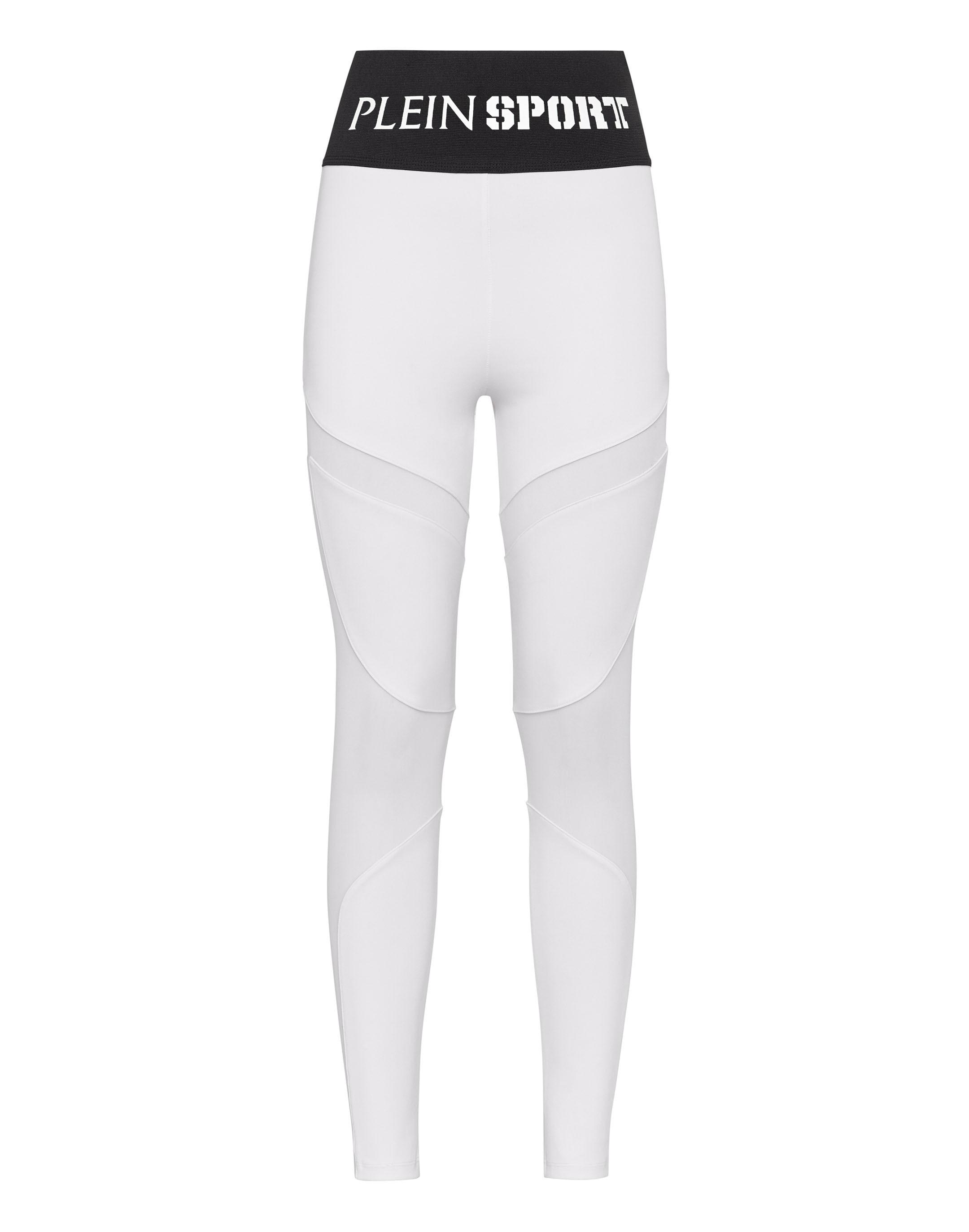 Leggings Plein Sport "Multicut", Damen, Gr. S, Us-GrößEn, Weiß (01, Weiß), Obermaterial: 90% Polyester, 10% Elasthan, Hosen Leggings