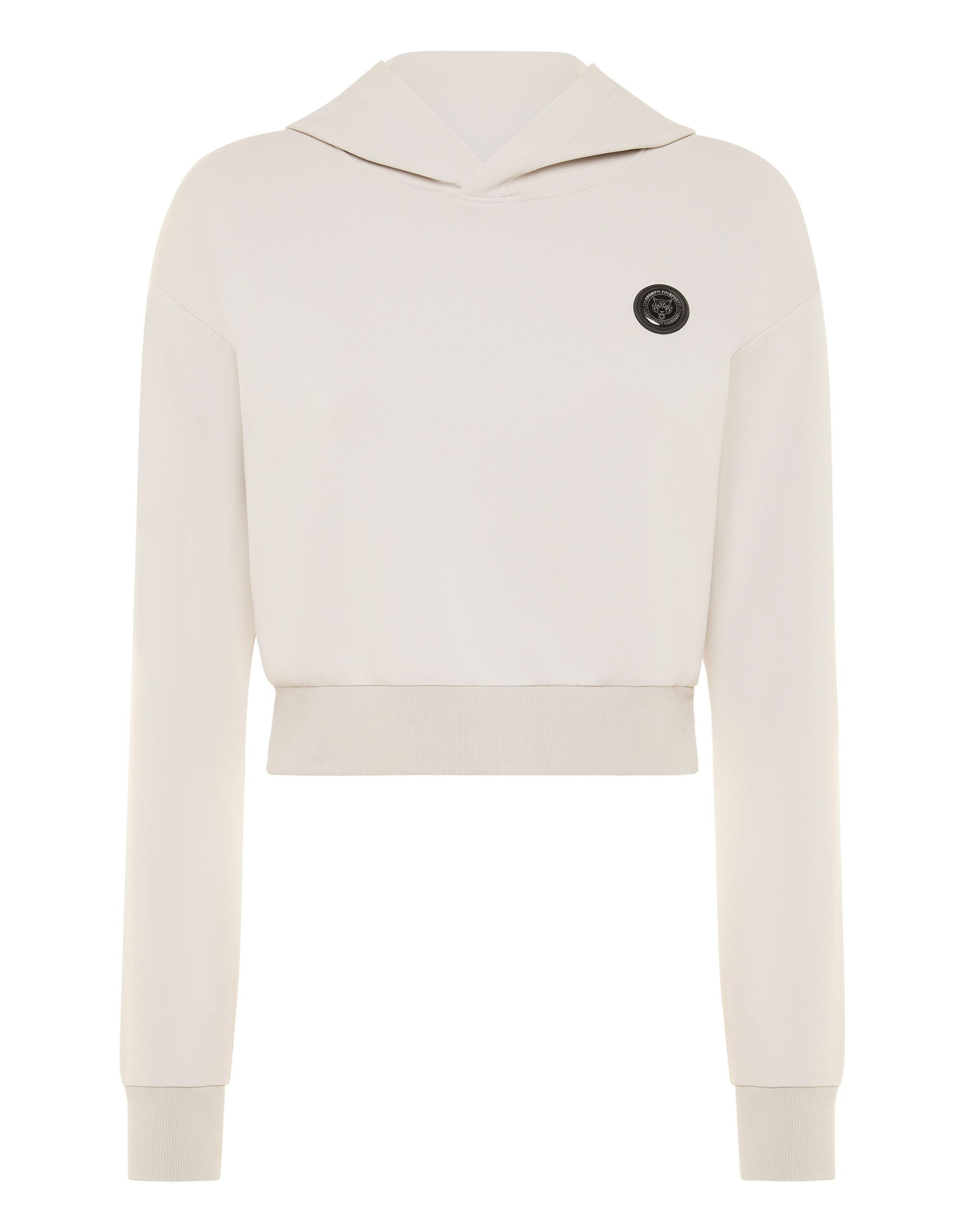 Sweatshirt Plein Sport "Hoodie", MäDchen, Gr. L, 10, Grau, Obermaterial: 88% Polyester, 12% Elasthan, Sweatshirts Sweatshirt