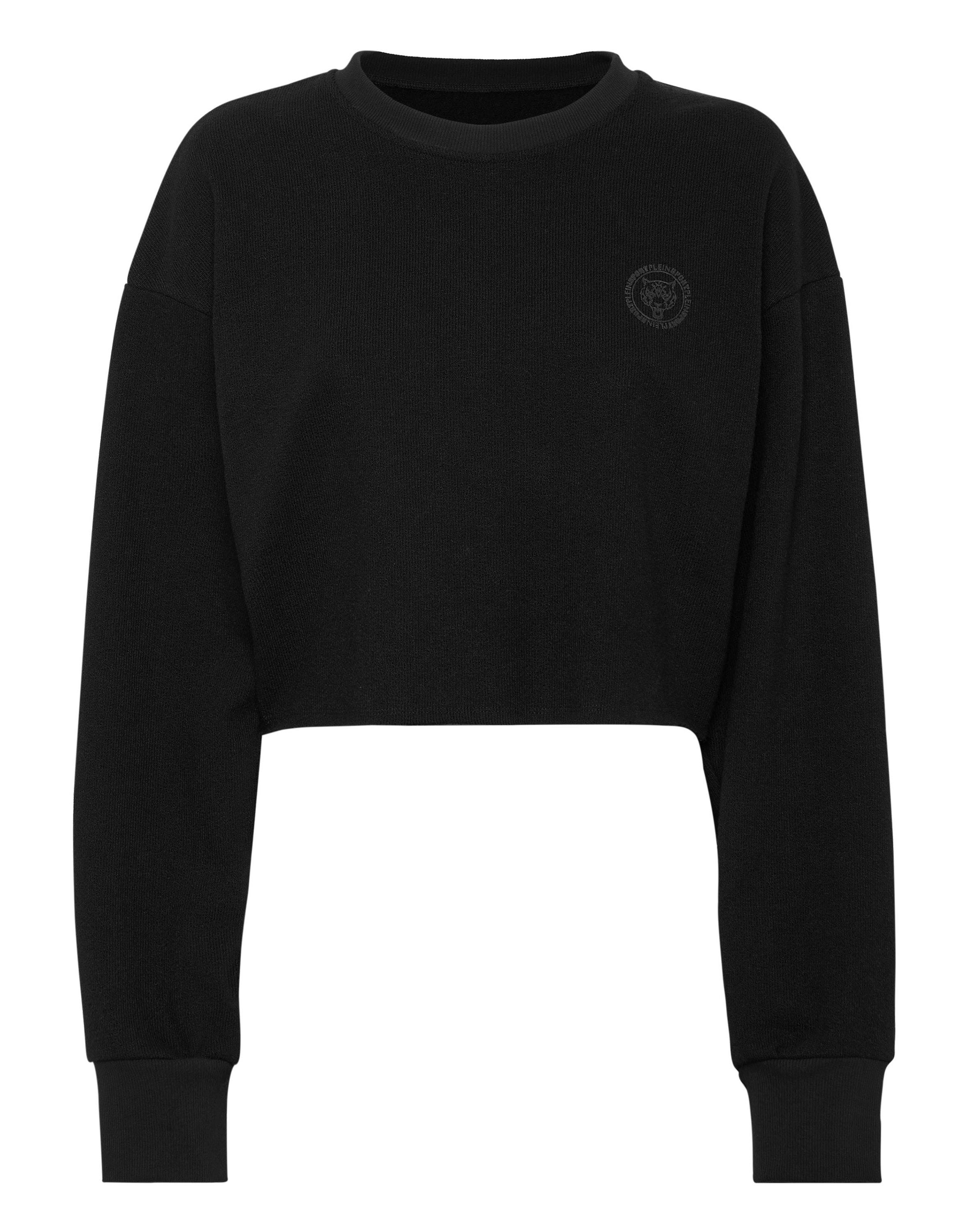 Sweatshirt Plein Sport "Sweatshirt", MäDchen, Gr. L, Schwarz (02, Schwarz), Obermaterial: 77% Baumwolle, 23% Polyester, Sweatshirts Sweatshirt