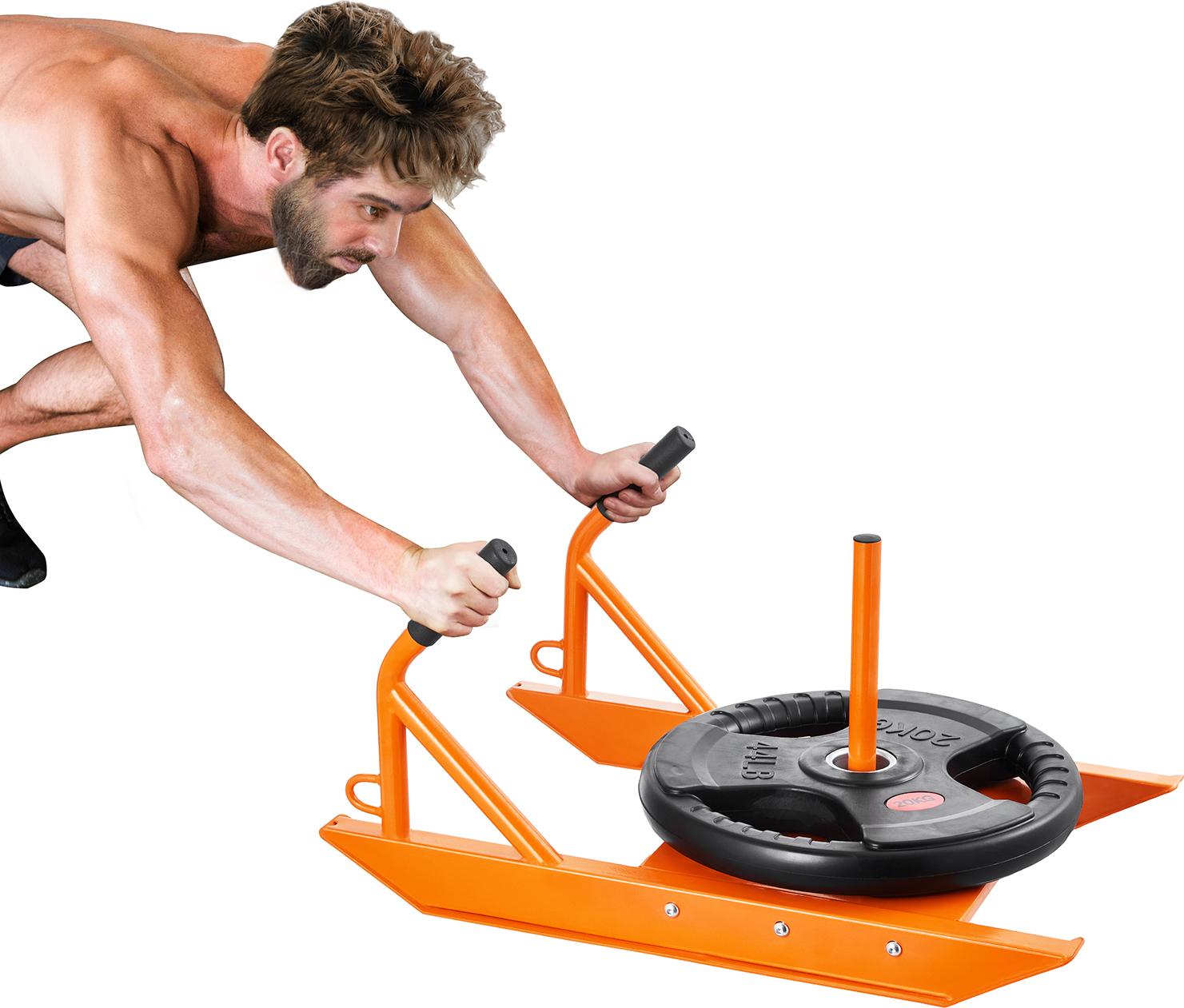 Slitta Da Traino Vevor, Per Allenamento Della Forza, Allenamento Della Velocità, Allenamento Atletico E Potenziamento Della Velocità, Arancione, 227 Kg