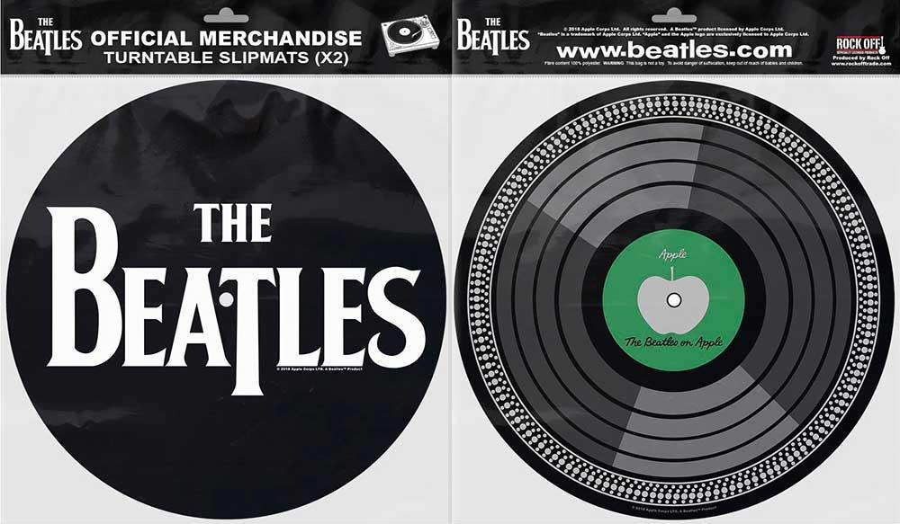 The Beatles - Tappetino Per Giradischi, Logo Drop T E Set Di Mele RO9284 (Taglia Unica) (Nero/Bianco)