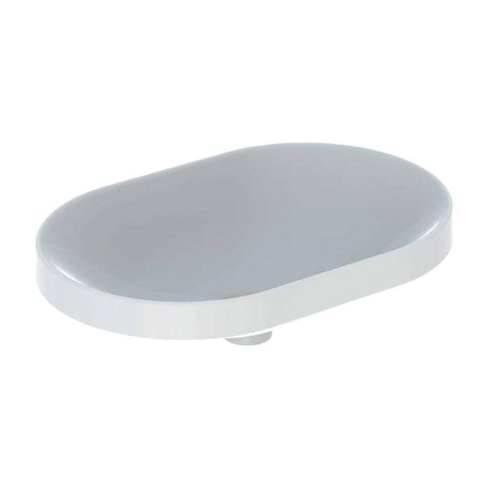 Geberit Variform Einbauwaschtisch 500731002 60X40Cm, Ohne Hahnloch, ÜBerlauf, Elliptisch, Weiß Keratect