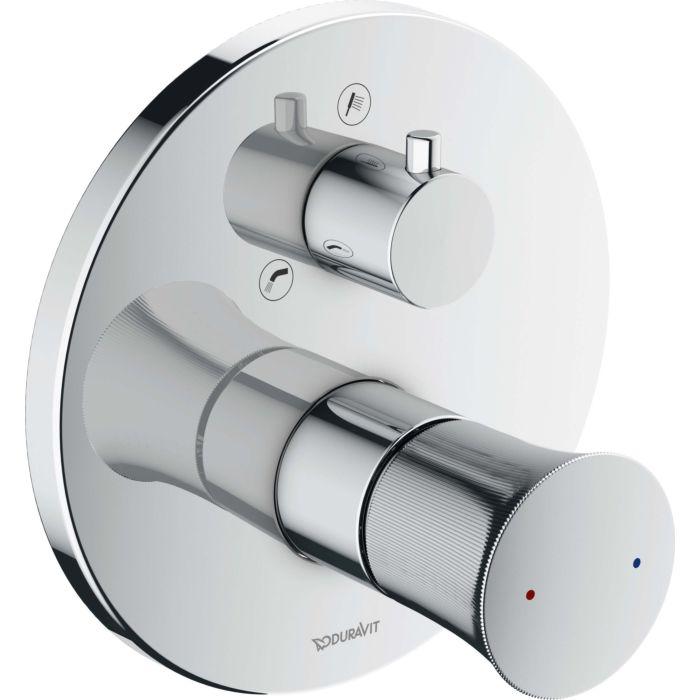 Duravit White Tulip Fertigmontageset WT5210018010 Unterputz-Wannenarmatur, 22,5 L/Min, Chrom, Mit Umstellventil Und Sicherungskombination
