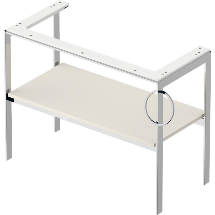 Duravit White Tulip Waschtisch-Konsole WT4544R3939 98,4 X 45 Cm, Nordic Weiß Seidenmatt, Bodenstehend, Metall, 1 Handtuchhalter Rechts