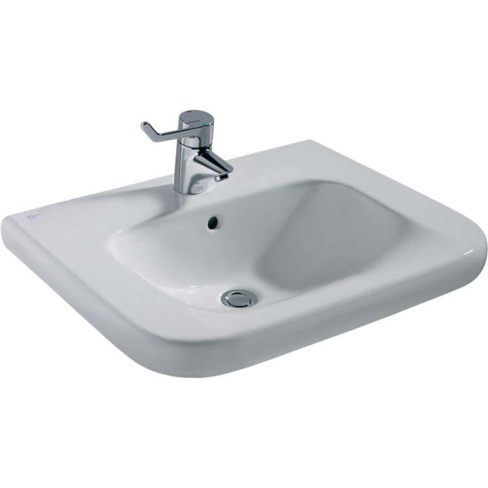 Ideal Standard Contour 21 Waschtisch S238901 Mit Hahnloch/ÜBerlauf, Unterfahrbar, 60X55,5X17,5Cm, Weiß
