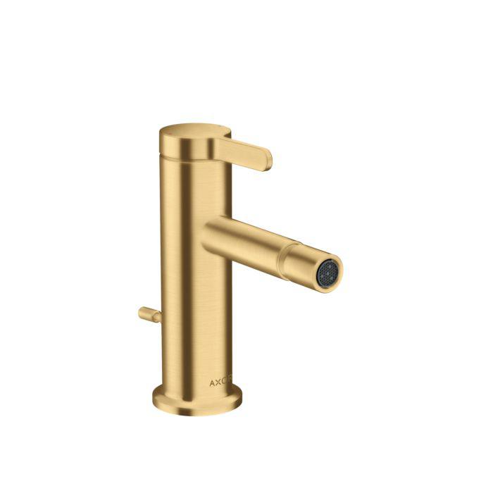 Hansgrohe Axor One Bidetarmatur 48210250 Ausladung 113Mm, Mit Zugstangen-Ablaufgarnitur, Brushed Gold Optic