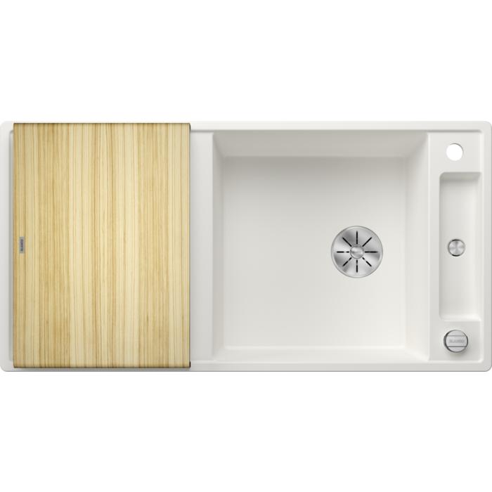 Blanco Axia Iii Xl 6 S SpüLe 523504 100X47Cm, Puradur Weiß, Reversibel, Mit Holzschneidbrett