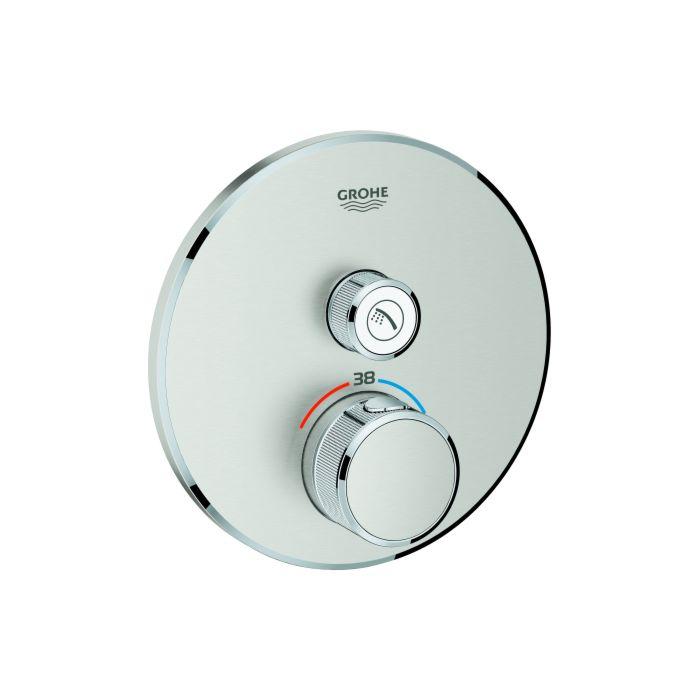 Grohe Grohtherm Smartcontrol Brausethermostat 29118DC0, Supersteel, 1 Absperrventil