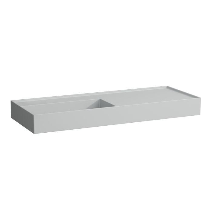Laufen Kartell Waschtisch 8133327591121, 120X46Cm, Grau, Ablage Rechts, Ohne Hahnloch, Saphirkeramik