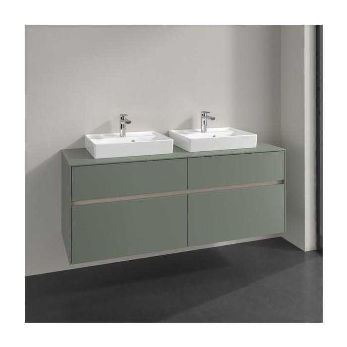 Villeroy Und Boch Collaro Waschtischunterschrank C07600AF 140X54,8X50Cm, FüR 2 Waschtische, Soft Green