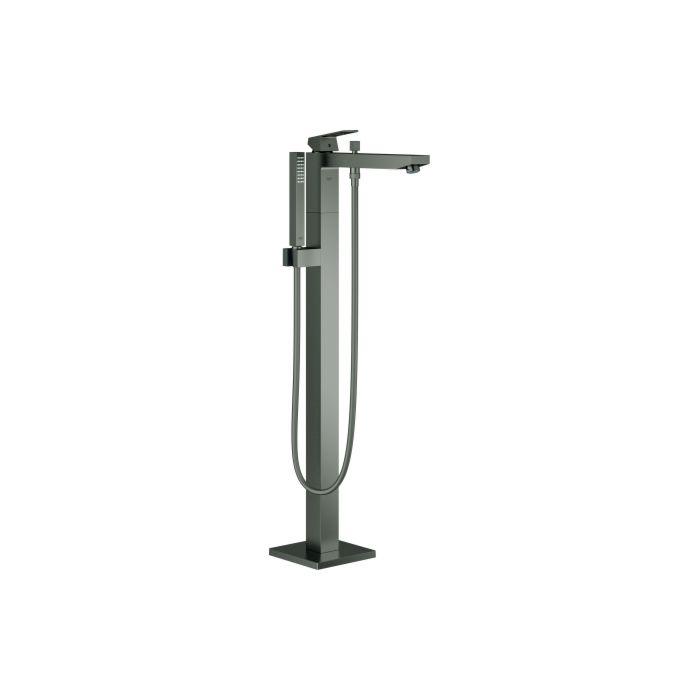 Grohe Eurocube Fertigmontageset 23672AL1 Hard Graphite GebüRstet, Wannenarmatur, Ausladung 298 Mm
