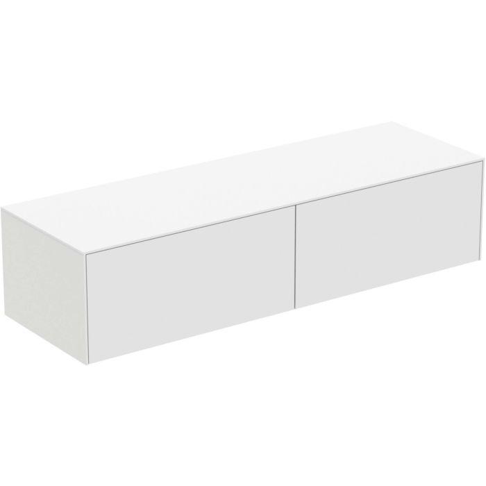 Ideal Standard Conca Waschtisch-Unterschrank T4315Y1 Ohne Ausschnitt, 2 AuszüGe, 160X50,5X37 Cm, Weiß Matt Lackiert