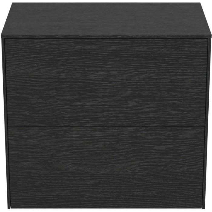 Ideal Standard Conca Waschtisch-Unterschrank T4327Y4 Ohne Ausschnitt, 2 AuszüGe, 60X37X55 Cm, Eiche Geflammt Furnier