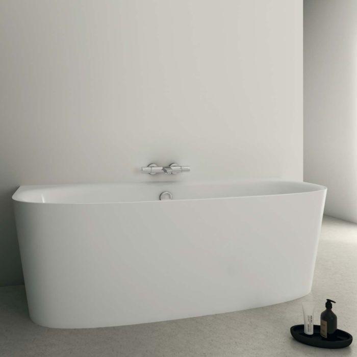 Ideal Standard Dea Freistehbadewanne T994101 180 X 80 X 61 Cm, Mit Ablaufgarnitur/FüLler, Weiß