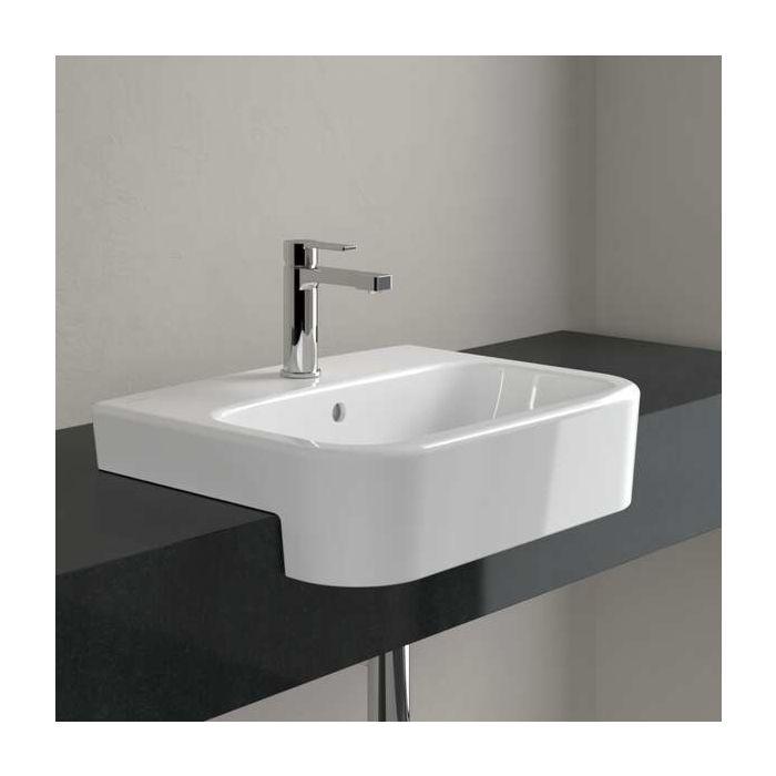 Villeroy & Boch Architectura Vorbauwaschtisch 419055R1 550 X 430 X 170 Mm, Weiß Alpin Ceramicplus, Mit ÜBerlauf