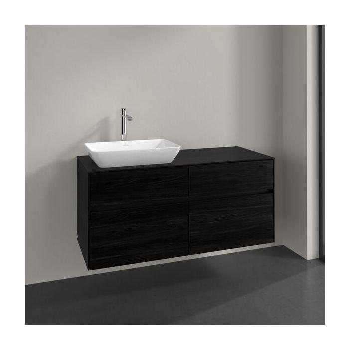 Villeroy Und Boch Collaro Waschtischunterschrank C11300AB 120X54,8X50Cm, Waschtisch Links, Black Oak