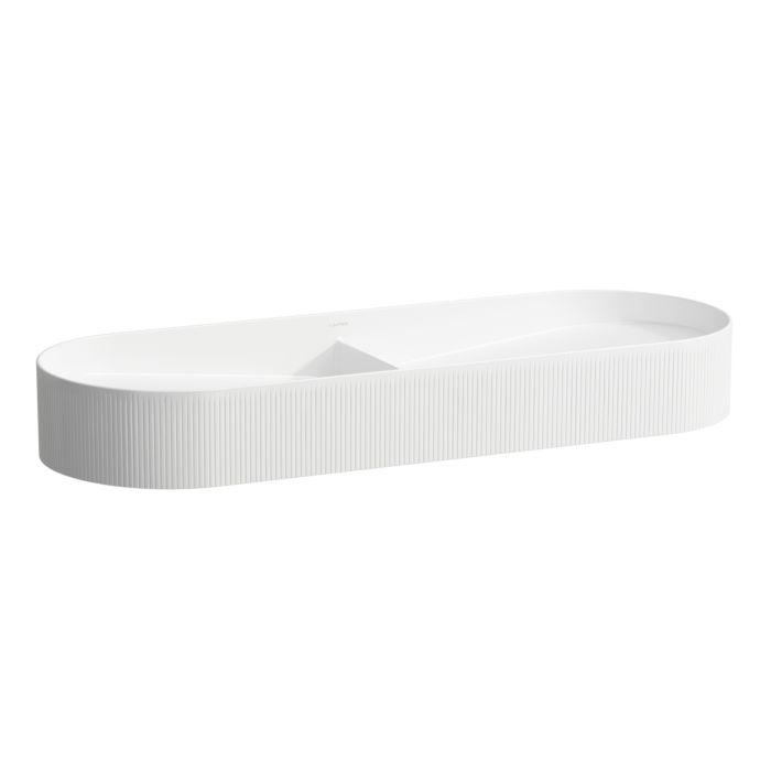 Laufen Sonar Doppelwaschtisch-Schale H8123494001121 100X37Cm, Mit Textur, Ohne Hahnloch, Ohne ÜBerlauf, Lcc