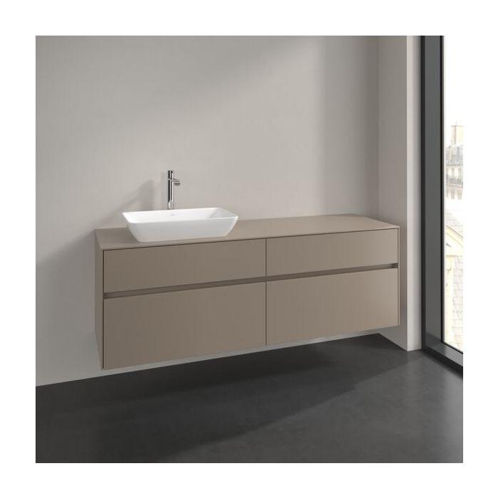 Villeroy Und Boch Collaro Waschtischunterschrank C12100VM 160X54,8X50Cm, Waschtisch Links, Taupe