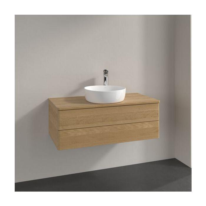 Villeroy Und Boch Antao Waschtisch-Unterschrank K20051HN 100X36X50Cm, Hahnloch, Waschbeckenplattenfarbe Honey Oak, Honey Oak