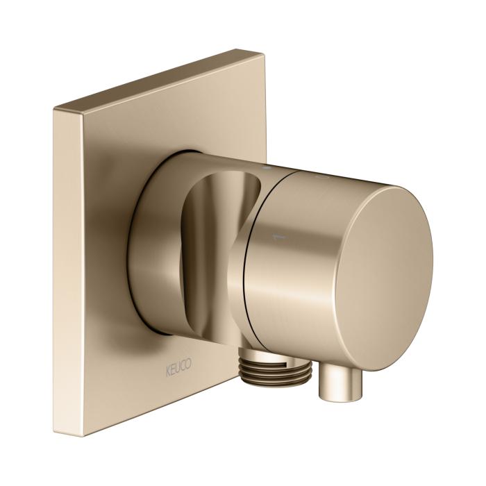 Keuco Ixmo Fertigmontageset 59549031202 Unterputz-3-Wege-Ab-Und Umstellventil, Brausehalter, Griff Comfort, Eckig, Bronze GebüRstet