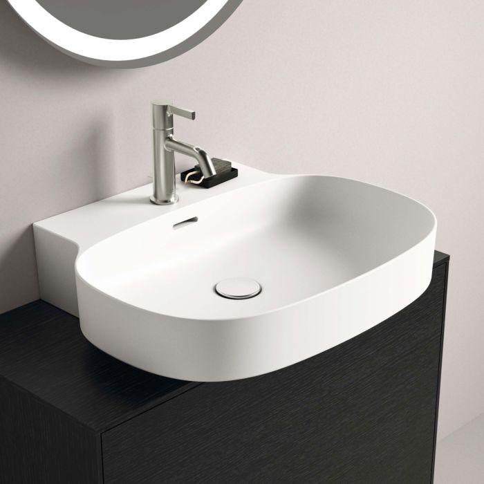 Ideal Standard Linda-X Waschtisch T4755V1 1 Hahnloch, Mit ÜBerlauf, 600 X 500 X 135 Mm, Seidenweiß