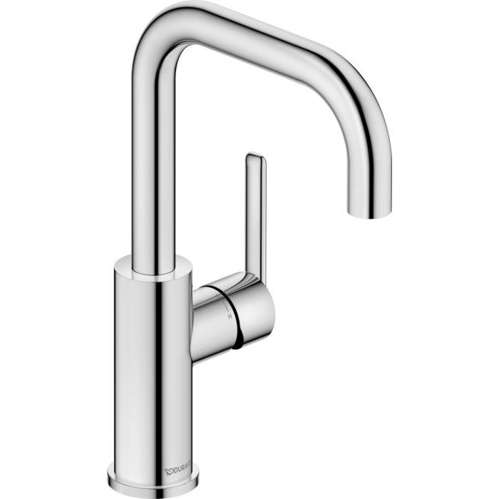 Duravit Balcoon Waschtischarmatur BA1100002010 Freshstart Und Minusflow, Ohne Zugstange Ablaufgarnitur, Chrom Hochglanz