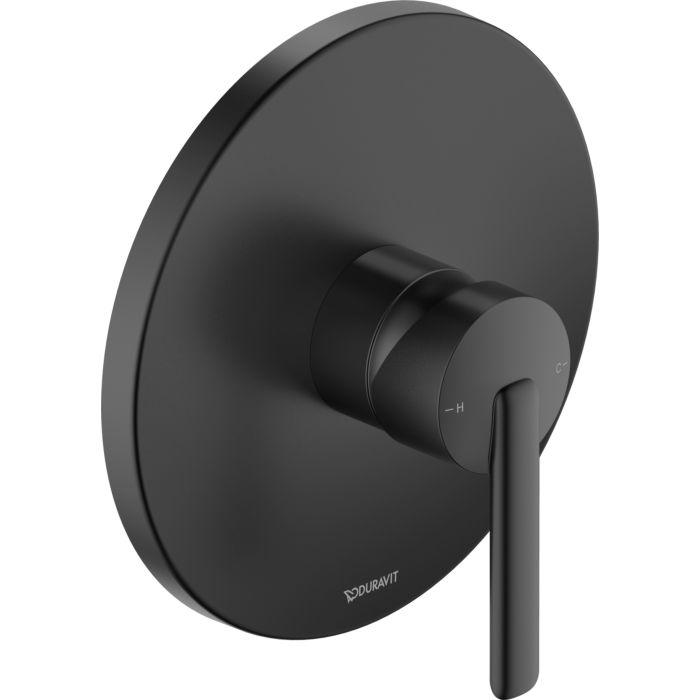 Duravit Balcoon Fertigmontageset BA4210010046 Unterputz-Brausearmatur, 1 Verbraucher, Rund, Schwarz Matt