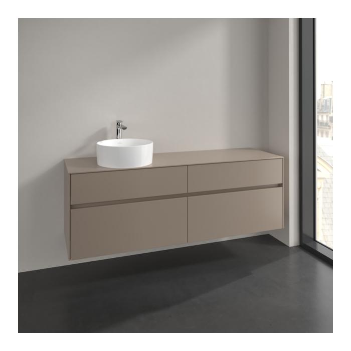 Villeroy Und Boch Collaro Waschtischunterschrank C05000VM 160X54,8X50Cm, Waschtisch Links, Taupe