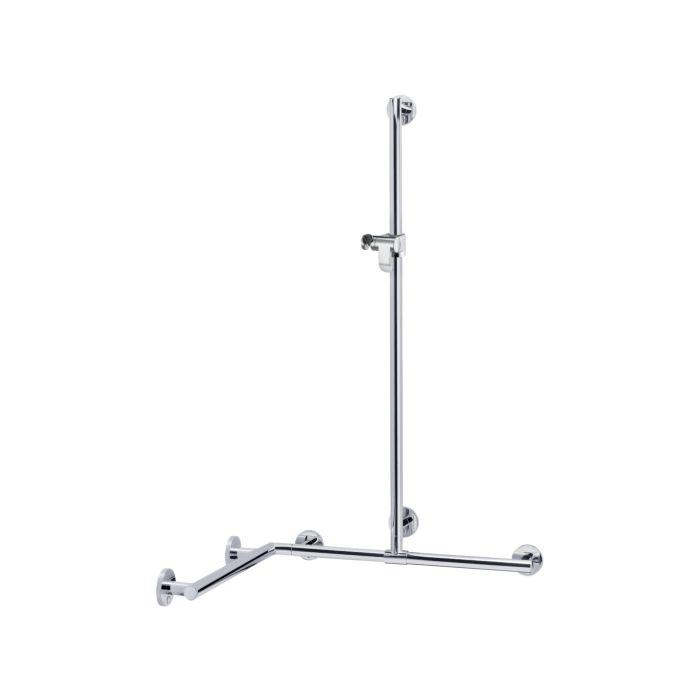 Keuco Duschhandlauf Plan Care 34915011911 Chrom, 110 X 90 X 110 Cm, Mit Stange Und Halter