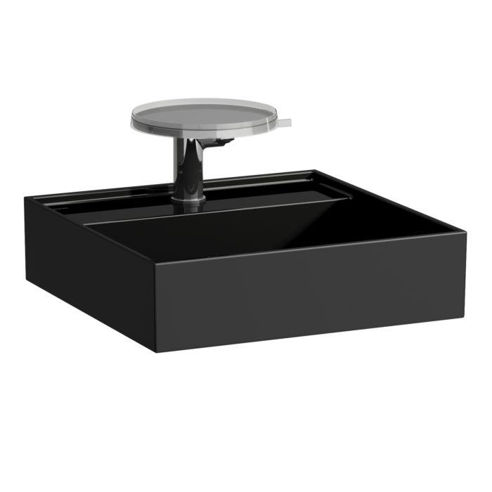 Laufen Kartell Handwaschbecken 8153310208151, 46X46Cm, Schwarz, 2 HahnlöCher, Saphirkeramik