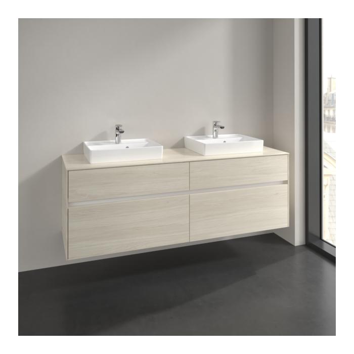 Villeroy Und Boch Collaro Waschtischunterschrank C02100AA 160X54,8X50Cm, FüR 2 Waschtische, White Oak