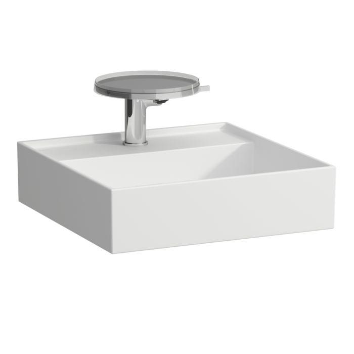 Laufen Kartell Handwaschbecken 8153317571581, 46X46Cm, Weiß Matt, 3 HahnlöCher, Saphirkeramik