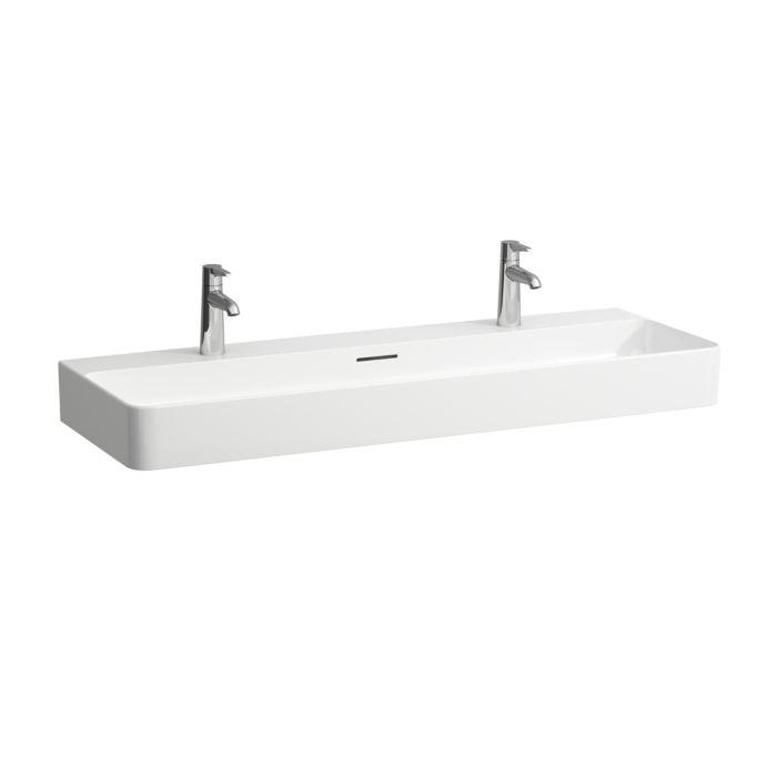Laufen Val Waschtisch H8102894001071 Mit ÜBerlauf, Mit 2 Hahnloch, Weiß Lcc, 120X42Cm, UnterbaufäHig
