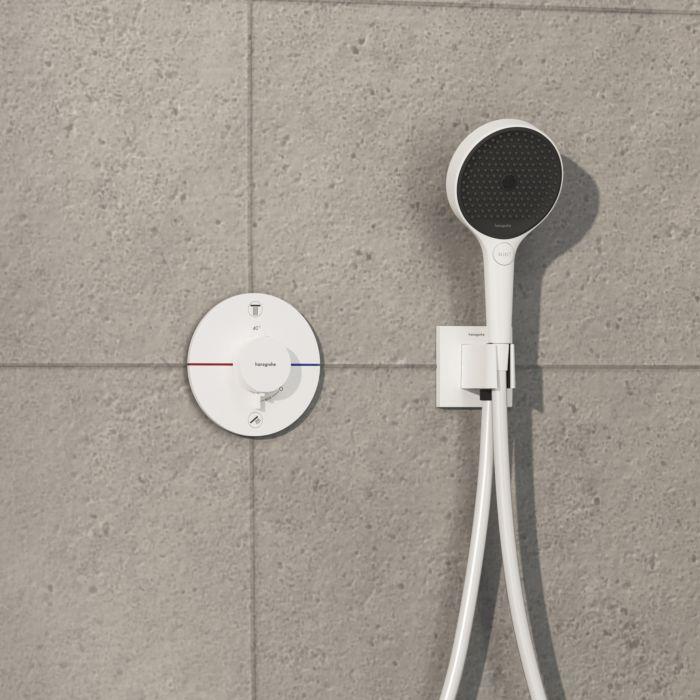 Hansgrohe Showerselect Comfort S Thermostat 15556700 Up, FüR 2 Verbraucher, Mit Sicherungskombination En 1717, Mattweiß