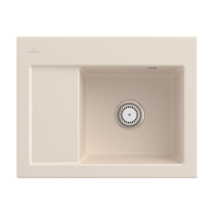 Villeroy Und Boch Subway 45 Compact EinbauspüLe 331300FU EinbauspüLe Rechts, 650X220X510Mm, Ivory Ceramicplus