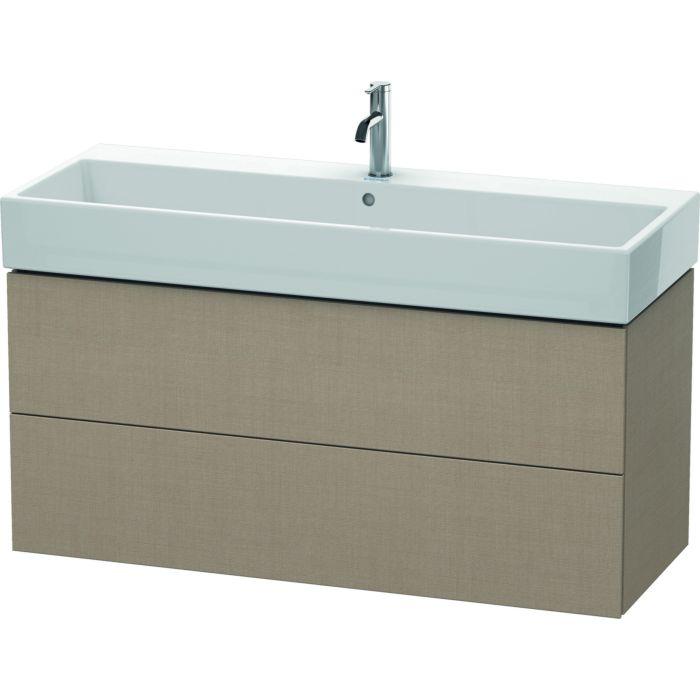 Duravit L-Cube Waschtisch-Unterschrank LC627907575 118,4X 45,9 Cm, Leinen, 2 SchubkäSten, WandhäNgend