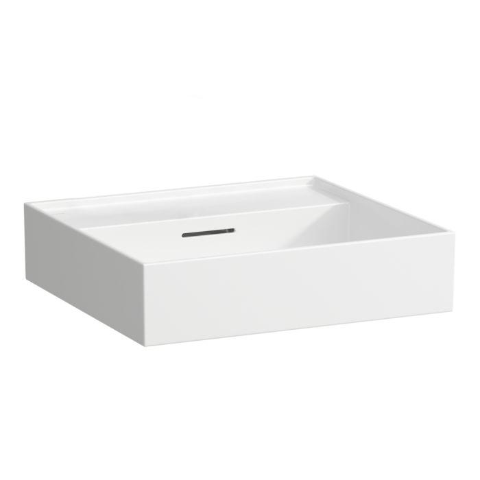 Laufen Kartell Waschtisch H8103324001041, 50X46Cm, Weiß Llc, Mit ÜBerl., Ohne Hahnloch, Saphirkeramik