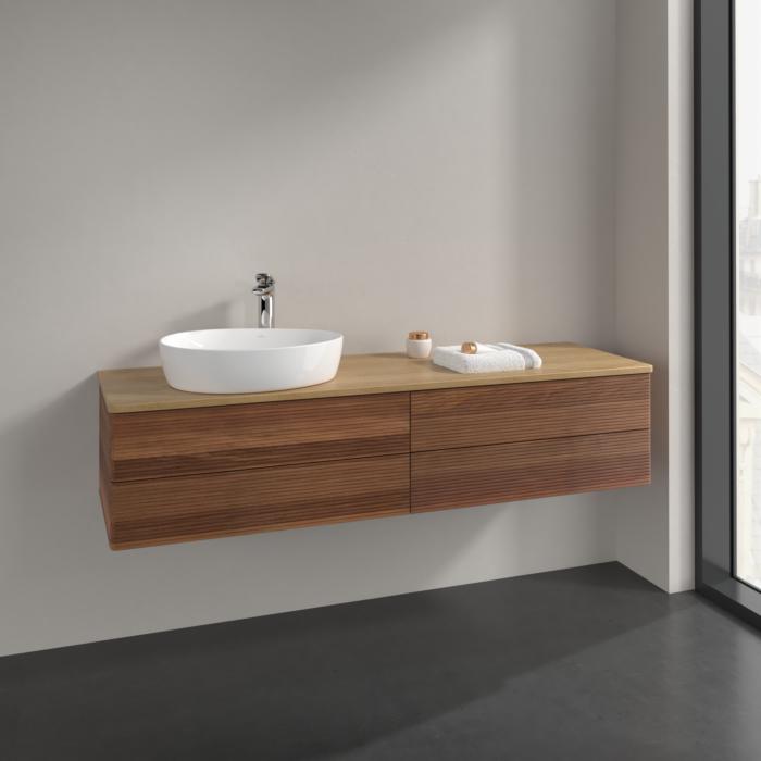 Villeroy Und Boch Antao Waschtisch-Unterschrank K26151HM 160X36X50Cm, Hahnlochbohrung, Waschbeckenplattenfarbe Honey Oak, Warm Walnut
