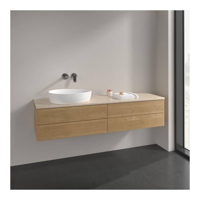 Villeroy Und Boch Antao Waschtisch-Unterschrank L26013HN 160X36X50Cm, Waschbeckenplattenfarbe Botticino, Honey Oak, Mit Beleuchtung