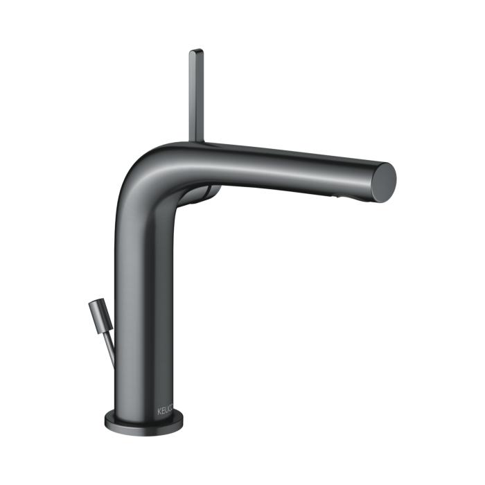 Keuco Edition 400 Waschtischarmatur 51502130000 Ausladung 153Mm, Mit Ablaufgarnitur, Schwarzchrom GebüRstet