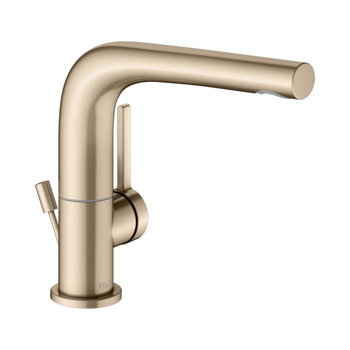 Keuco Edition 400 Waschtischarmatur 51505030000 Ausladung 153Mm, Schwenkbar, Mit Ablaufgarnitur, Bronze GebüRstet