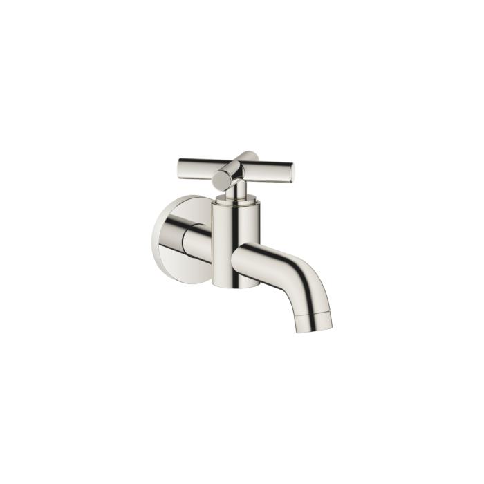 Dornbracht Tara. Wand-Auslaufventil 30010892-08 Mit Kreuzgriff, Kaltwasser, Ausladung 140 Mm, Platin