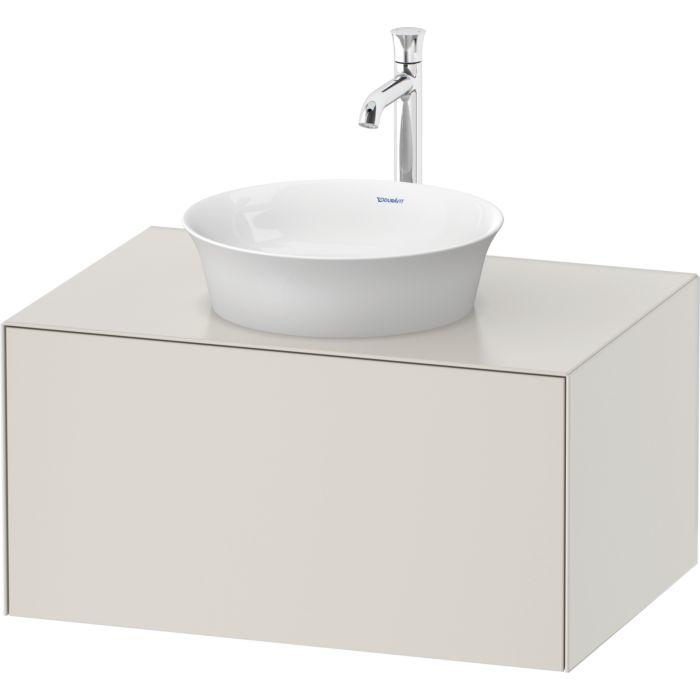 Duravit White Tulip Waschtisch-Unterschrank WT497503939 80 X 55 Cm, Nordic Weiß Seidenmatt, WandhäNgend, 1 Auszug, 1 Konsolenplatte