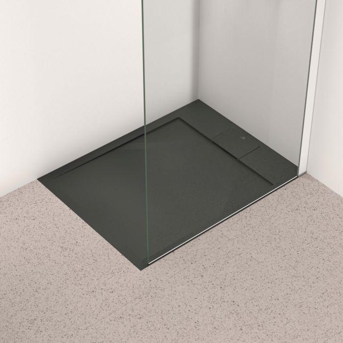 Ideal Standard Ultra Flat S I.Life Rechteck-Brausewanne T5237FV 90 X 70 X 3,2 Cm, Schiefer
