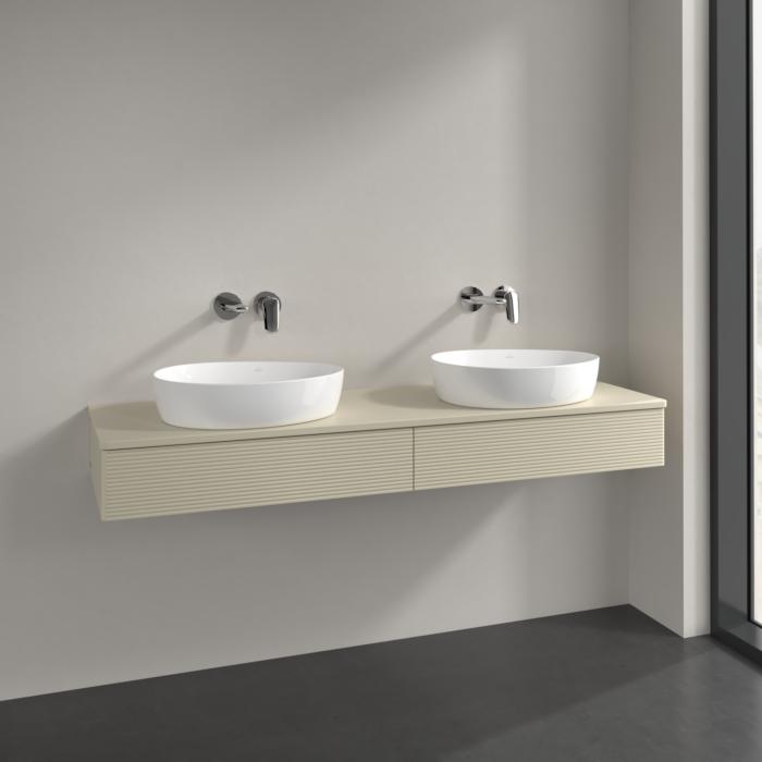 Villeroy Und Boch Antao Waschtisch-Unterschrank K17110HJ 160X19X50Cm, Waschbeckenplattenfarbe Lack, Silk Grey Matt Lacquer